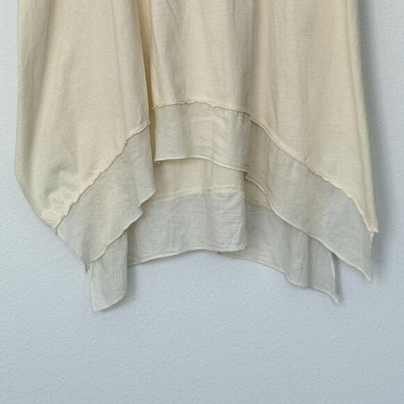 Johnny Was JW Los Angeles Tunic Shirt Womens XS Ivory Embroidered V Neck Boho - Picture 8 of 9